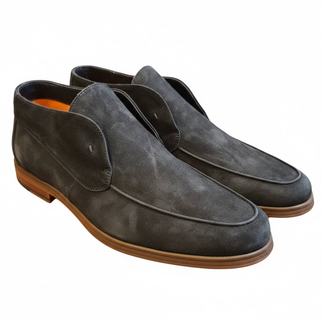 Andrea Ventura Suede High Loafers w/ Rubber Soles