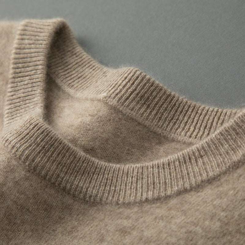 Men's Pure Cashmere Sweater - Round Neck Pullover
