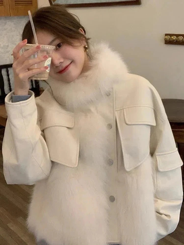 Luxe Faux Fur Moto Jacket