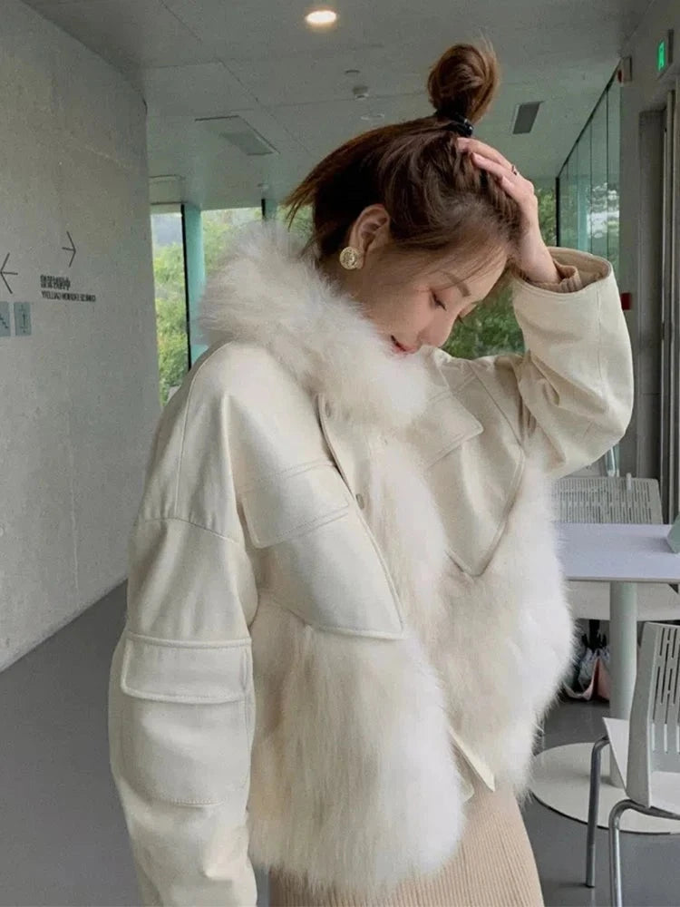 Luxe Faux Fur Moto Jacket