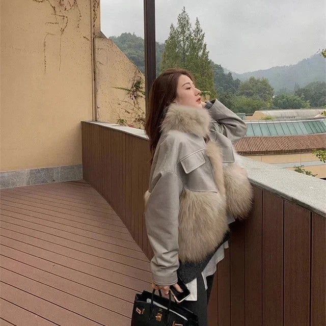 Luxe Faux Fur Moto Jacket
