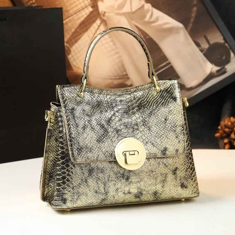 Laser-Etched Leather Crossbody Bag