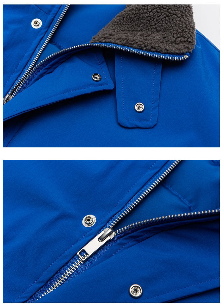 Premium Sheepskin Collar Winter Jacket