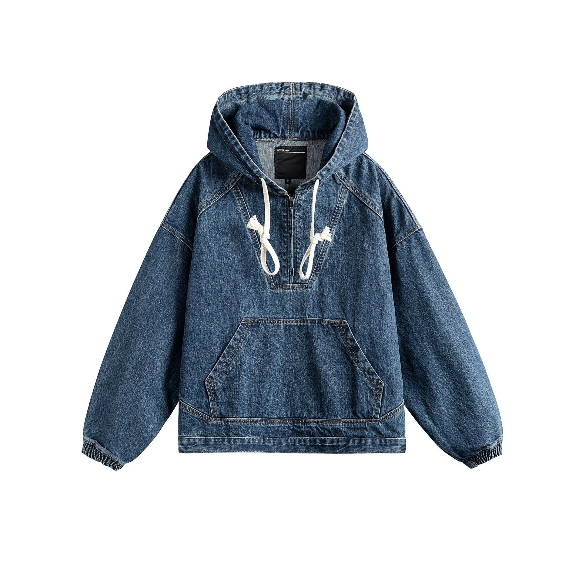 Deconstructed Patchwork Hooded Denim Jacket