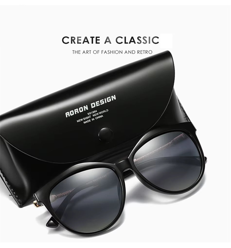 Gradient Polarized Sunglasses with Metal Temples