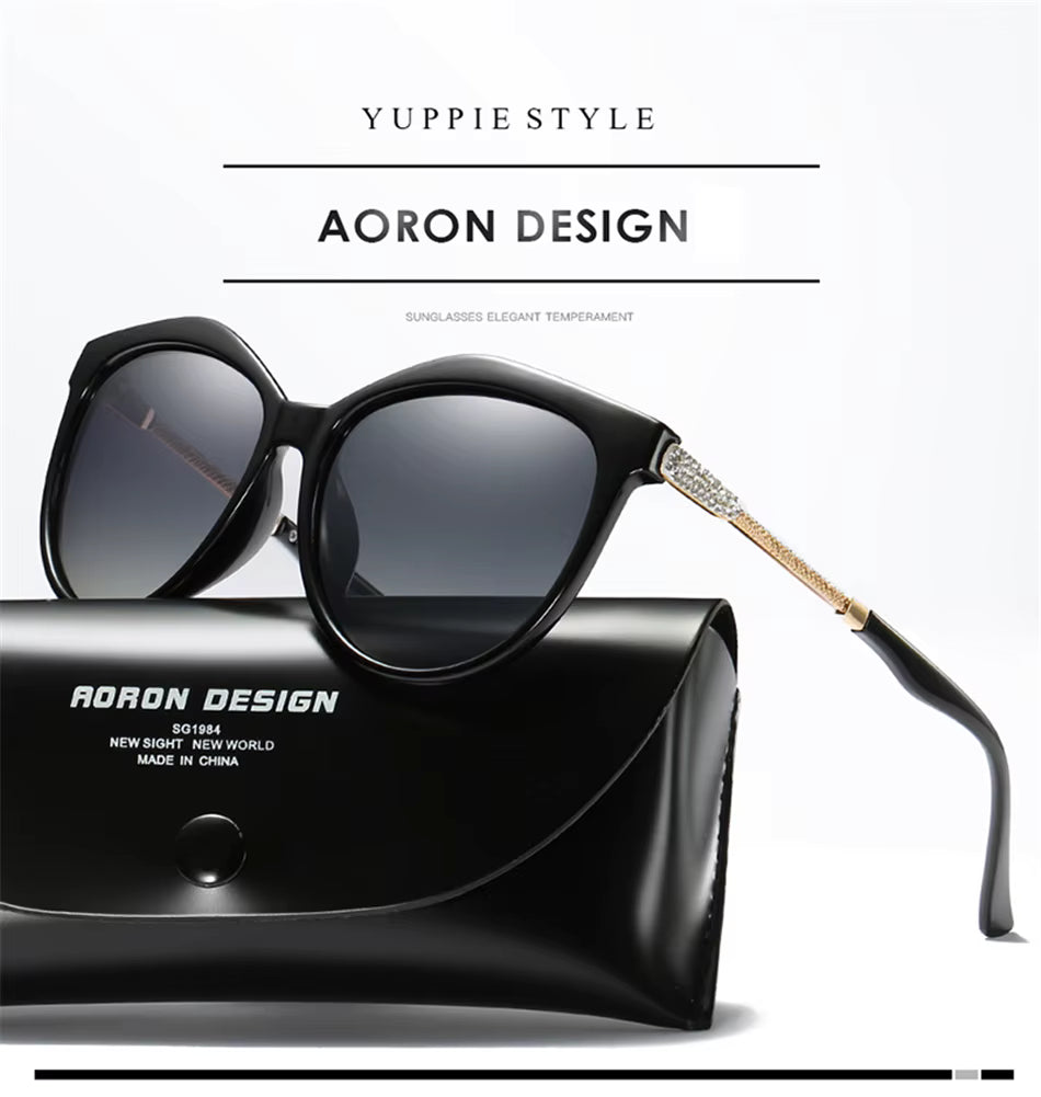 Gradient Polarized Sunglasses with Metal Temples