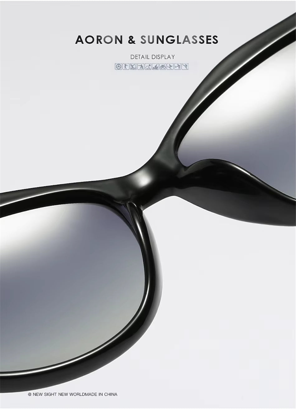 Gradient Polarized Sunglasses with Metal Temples