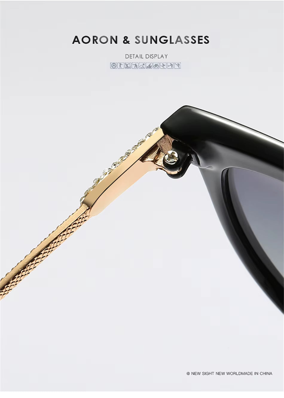 Gradient Polarized Sunglasses with Metal Temples