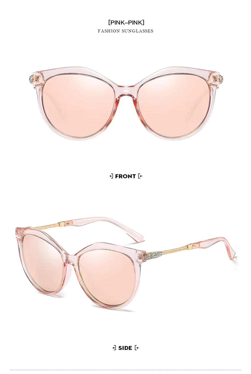 Gradient Polarized Sunglasses with Metal Temples