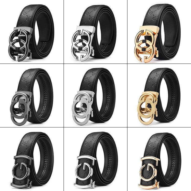Signature Leather Belt with Automatic Buckle