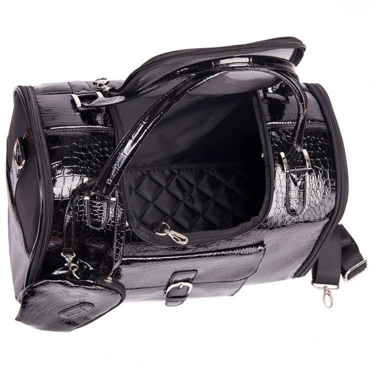 Luxury Crocodile-Embossed Pet Carrier