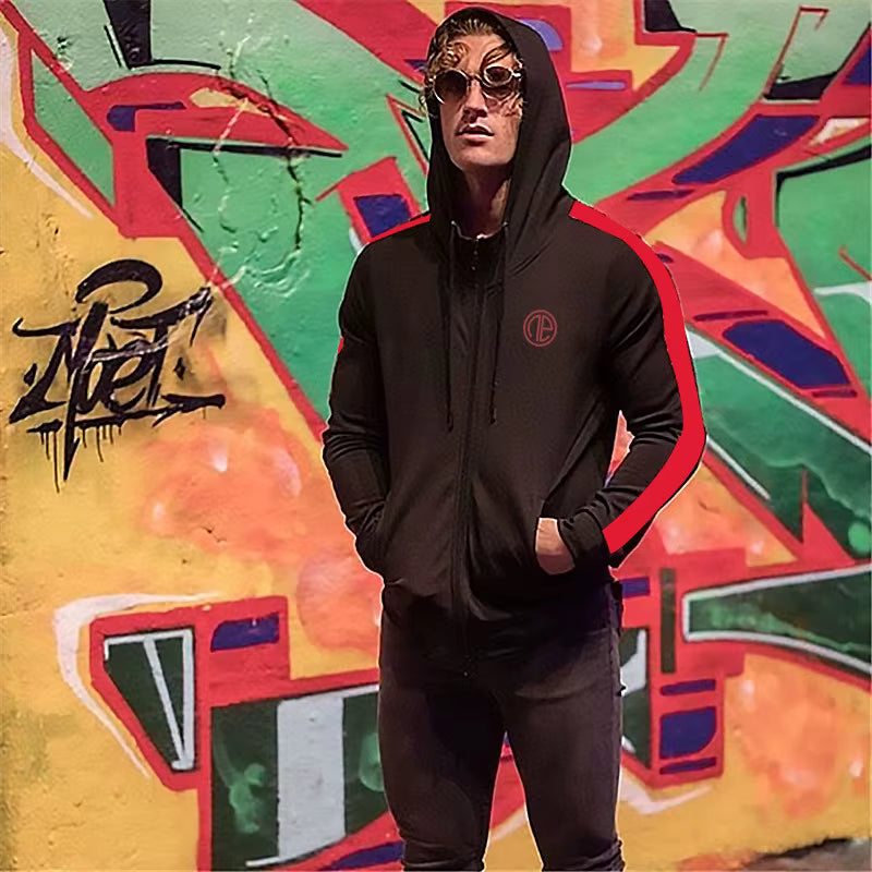 Premium Athletic Tracksuit – Men's Performance Hoodie & Jogger Set