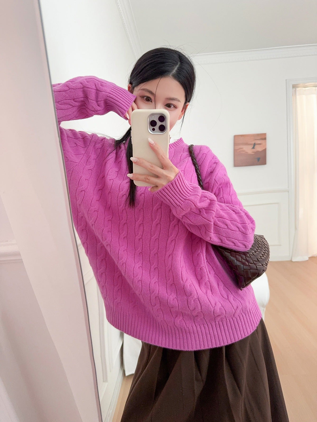 Artisan Cable Knit Wool Pullover