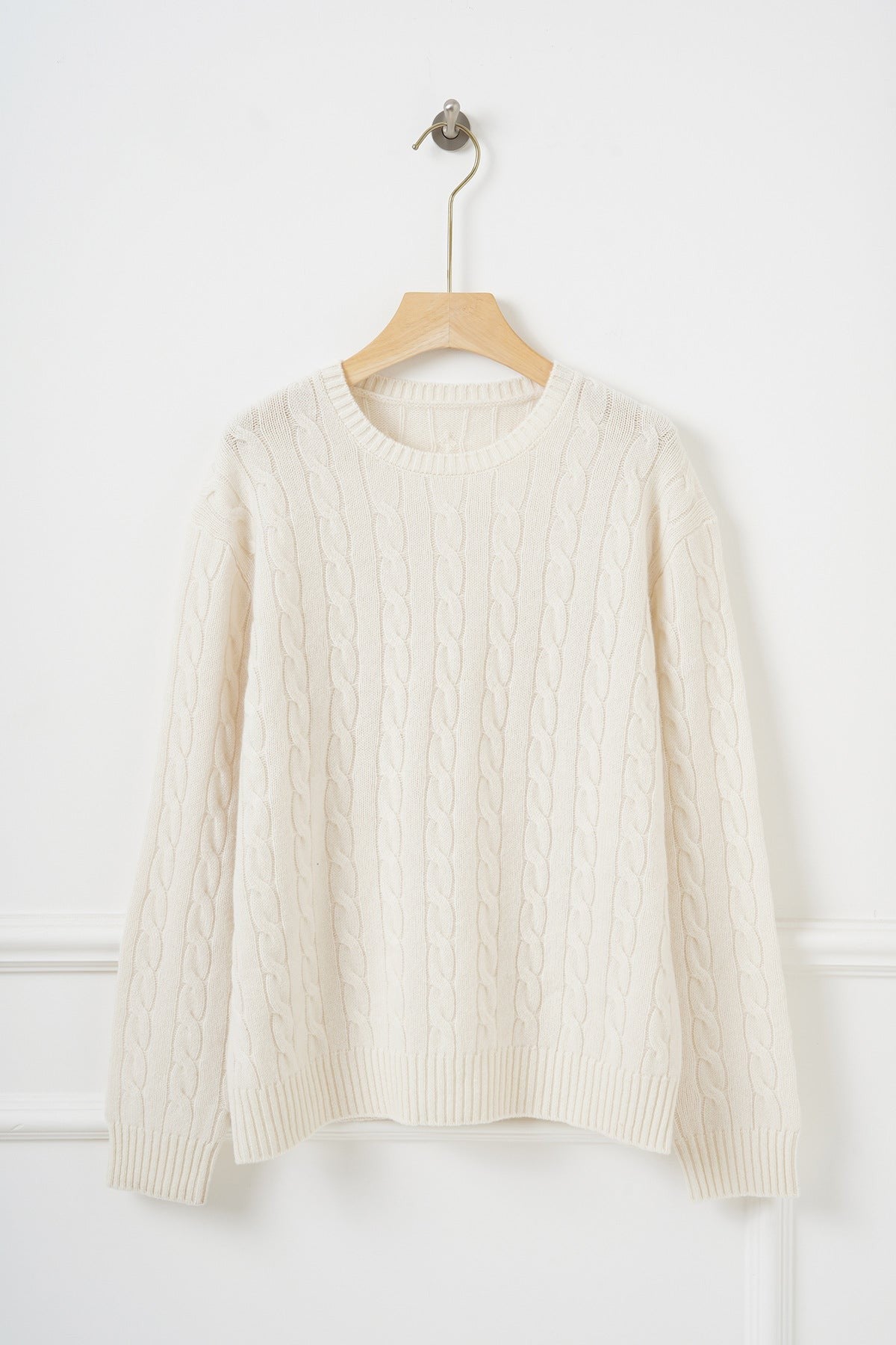 Artisan Cable Knit Wool Pullover