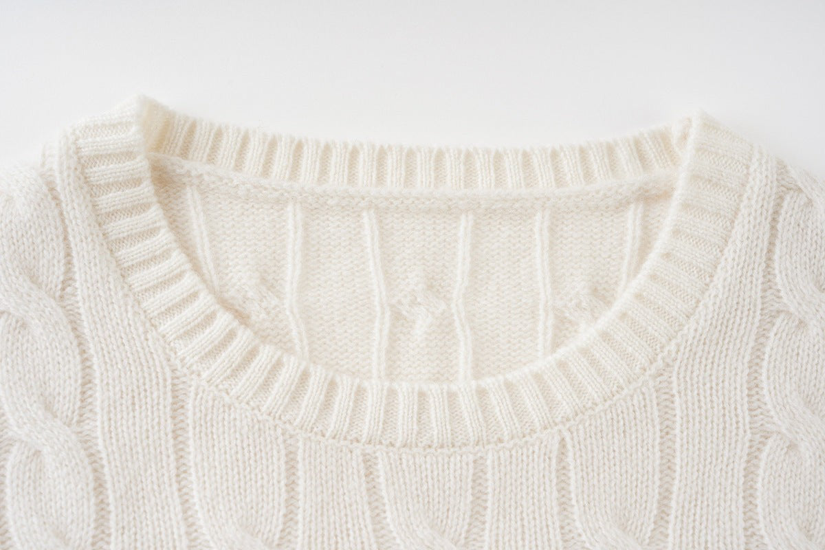 Artisan Cable Knit Wool Pullover