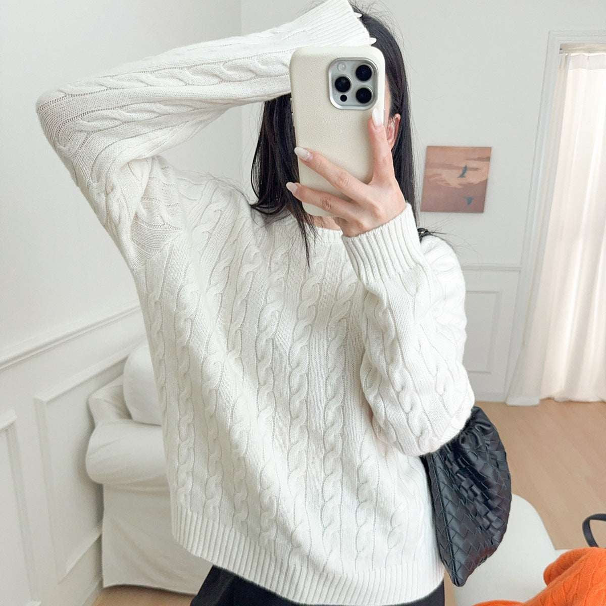 Artisan Cable Knit Wool Pullover