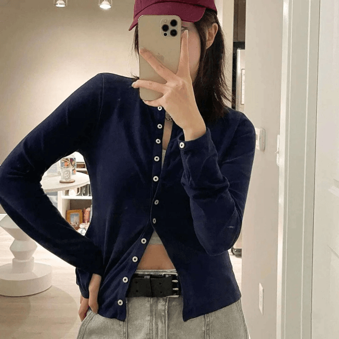 Embroidered Cotton Knit Cardigan