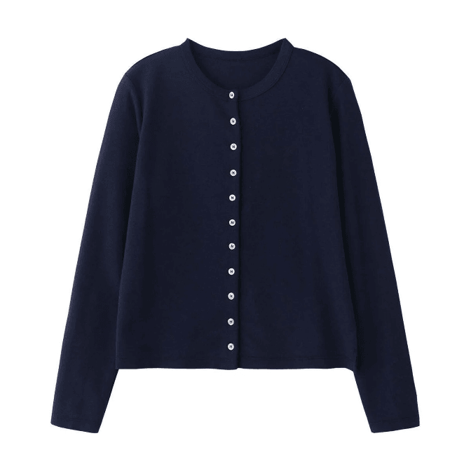 Embroidered Cotton Knit Cardigan
