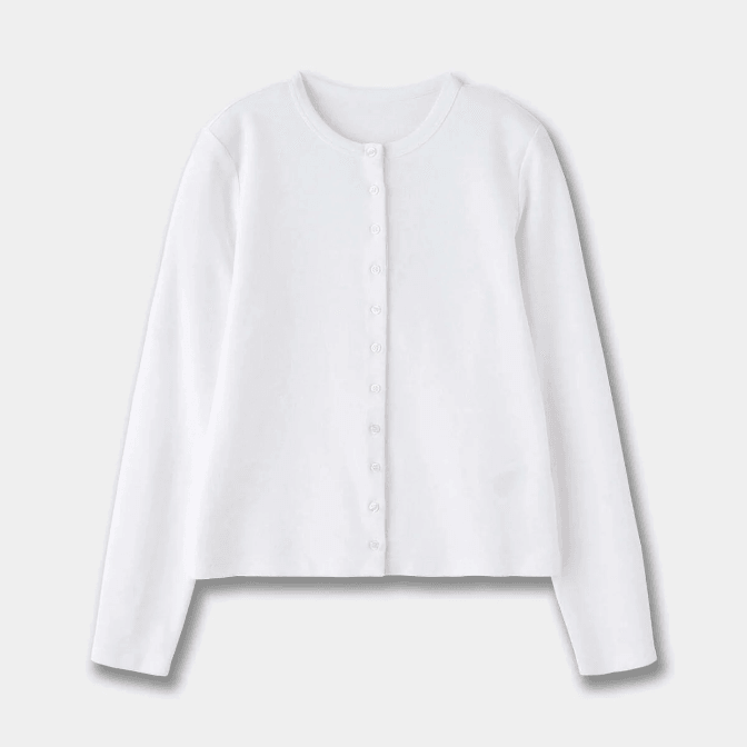 Embroidered Cotton Knit Cardigan