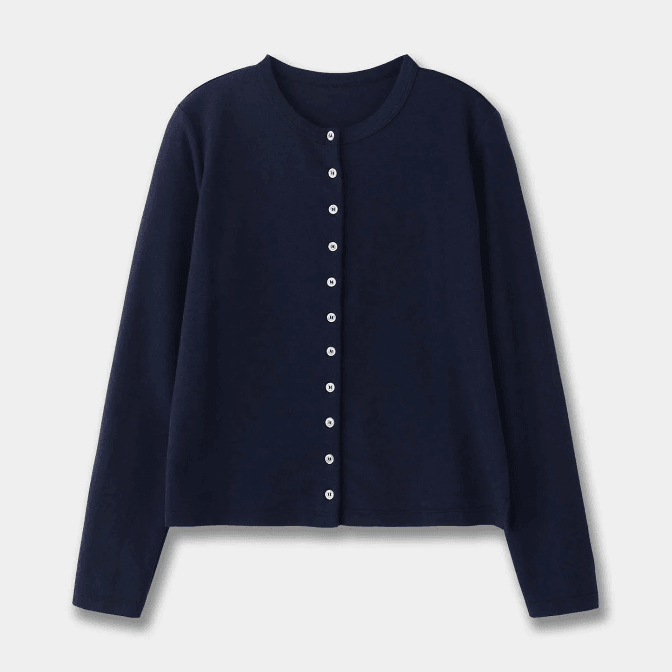Embroidered Cotton Knit Cardigan