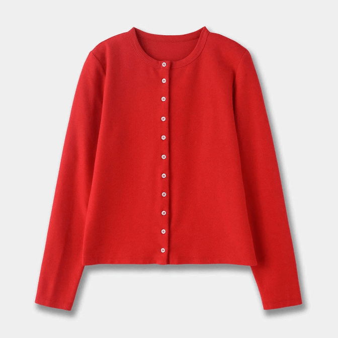 Embroidered Cotton Knit Cardigan