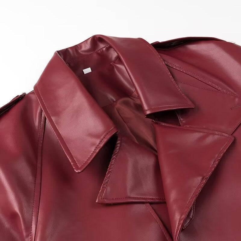 Wine Red Leather Jacket