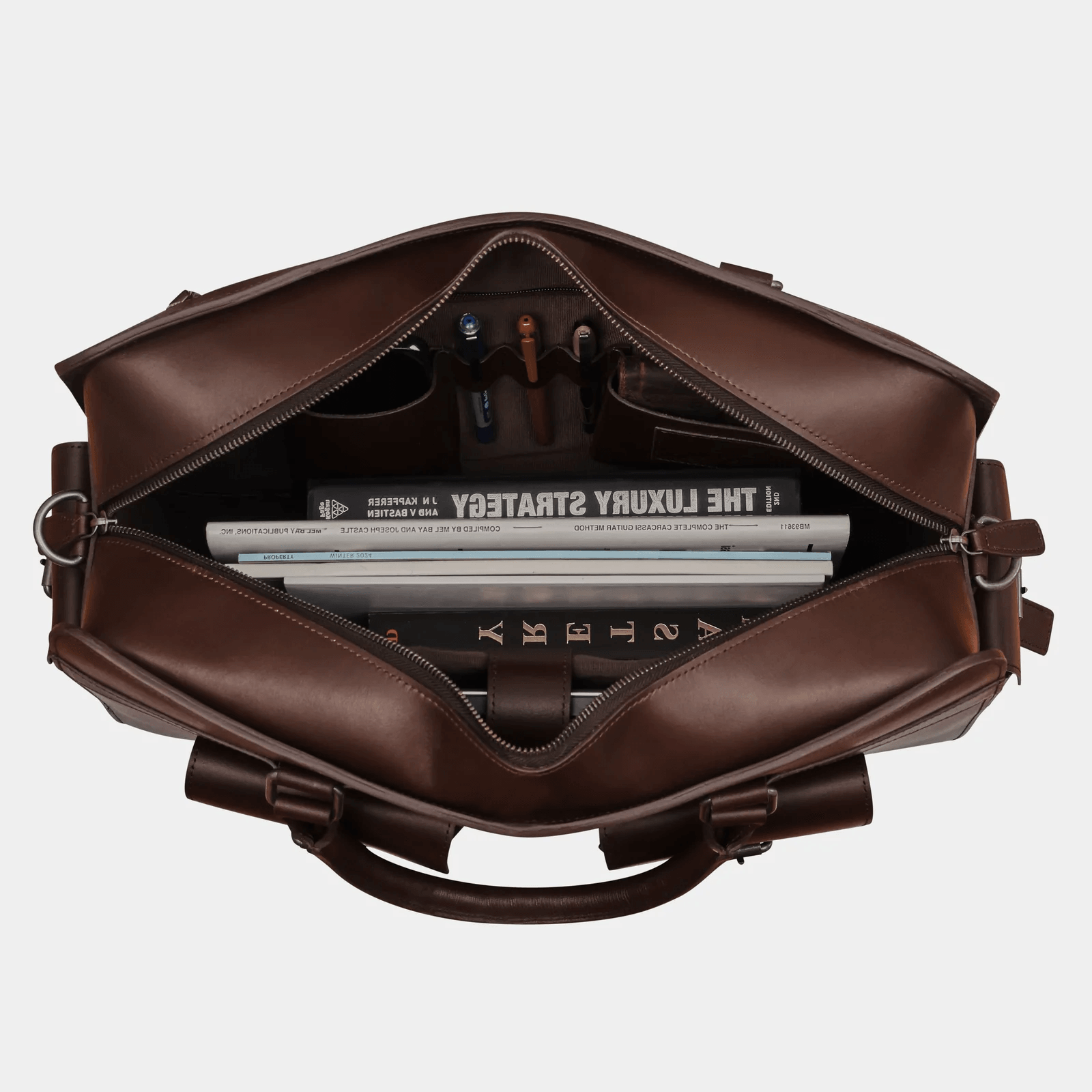 The Navigator Leather Briefcase by The Real Leather Co.