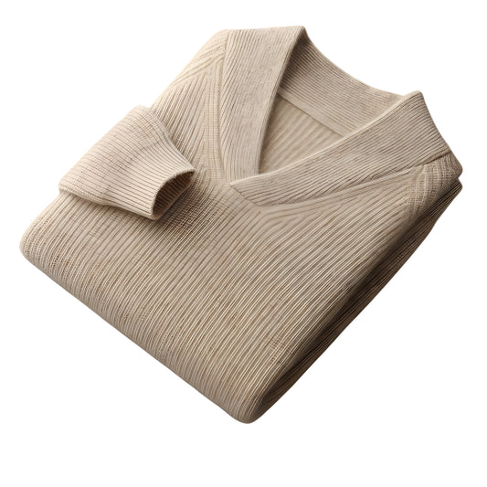 Jacquard Knit Pullover Sweater in Wool