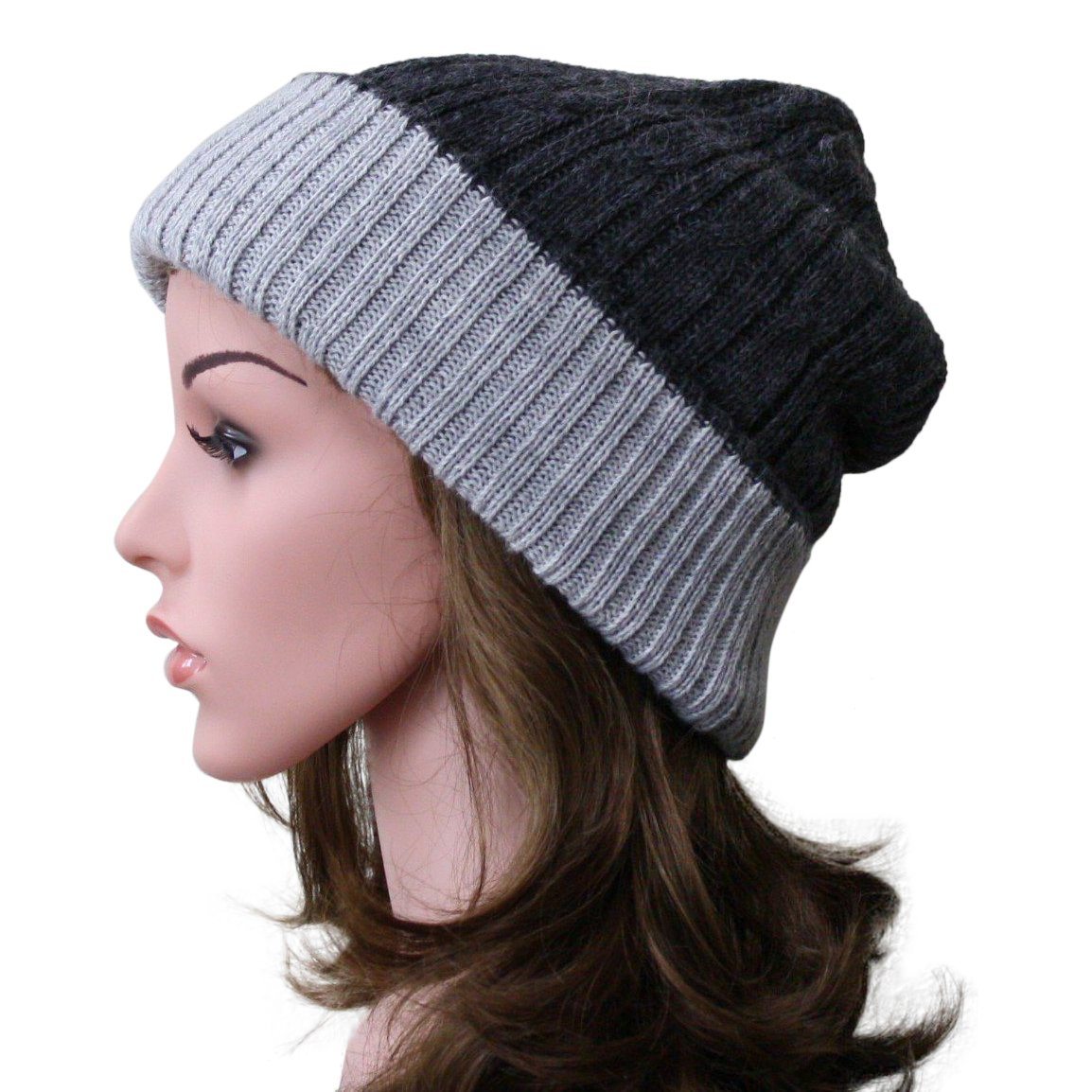 Reversible Cabled Alpaca Knit Hat