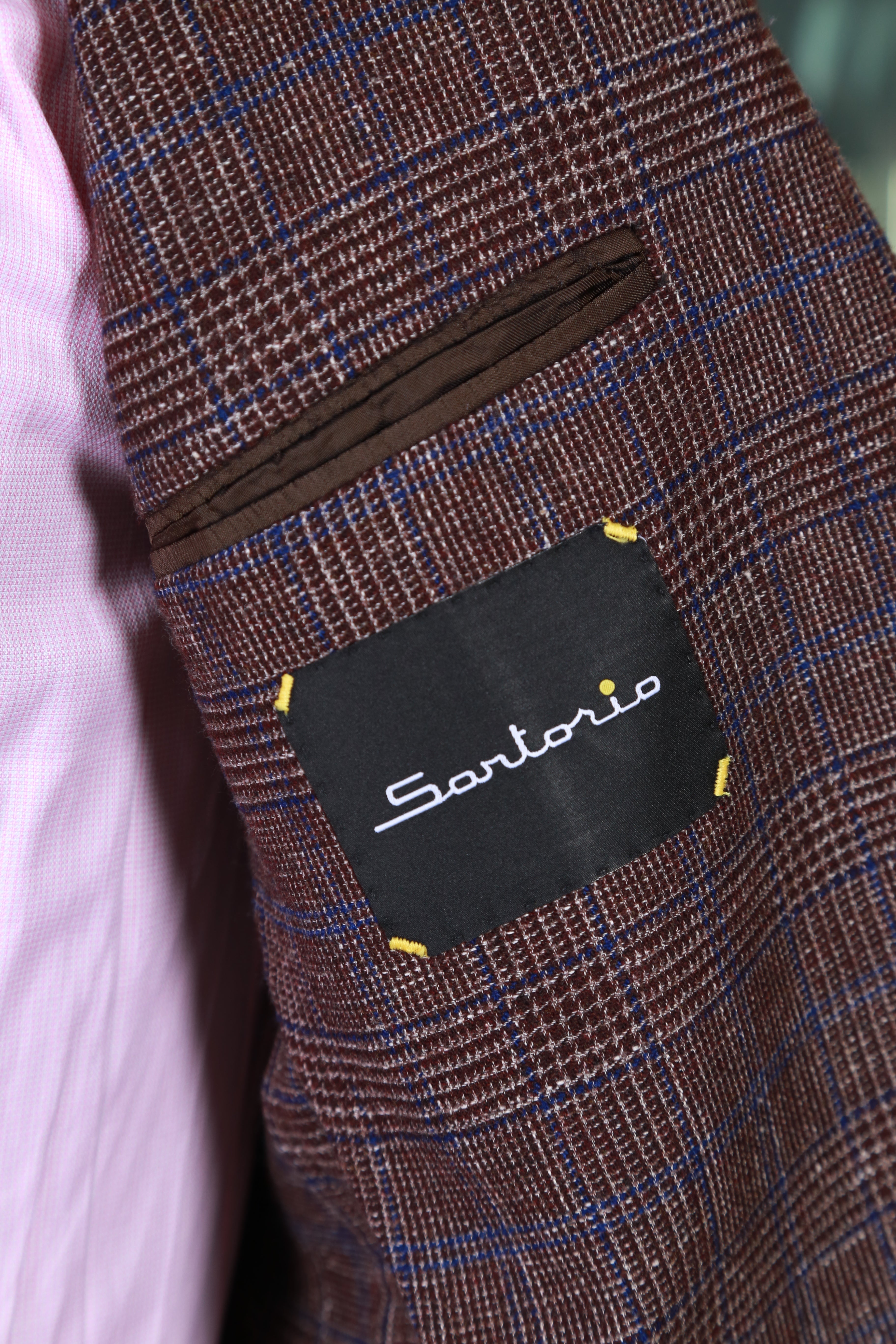 Sartorio Plaid Wool-Cotton Sport Jacket