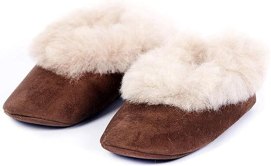 Alpaca Fur & Suede House Slippers