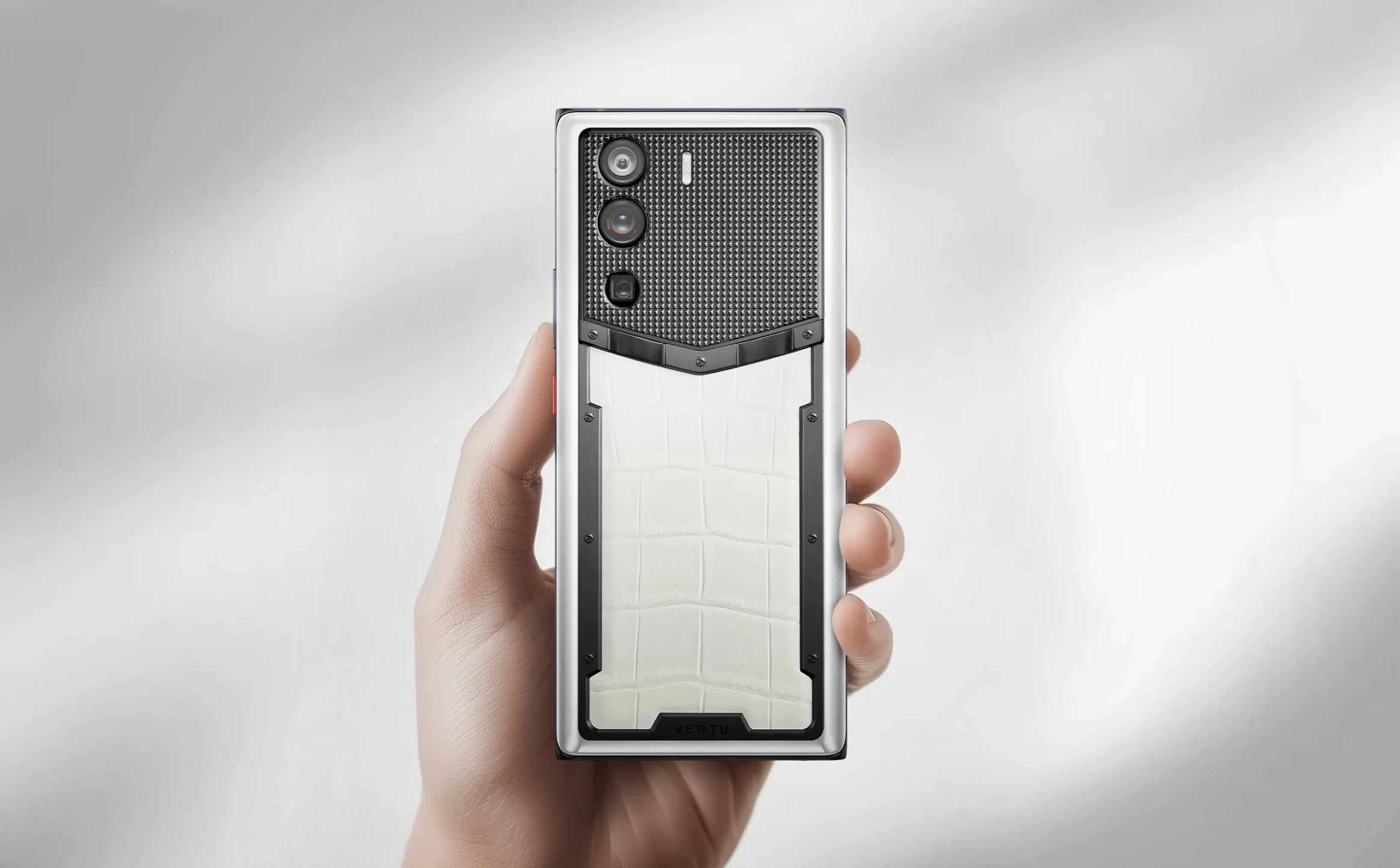 Metavertu Onyx Black — Race Track Calfskin 5G Web3 Smartphone