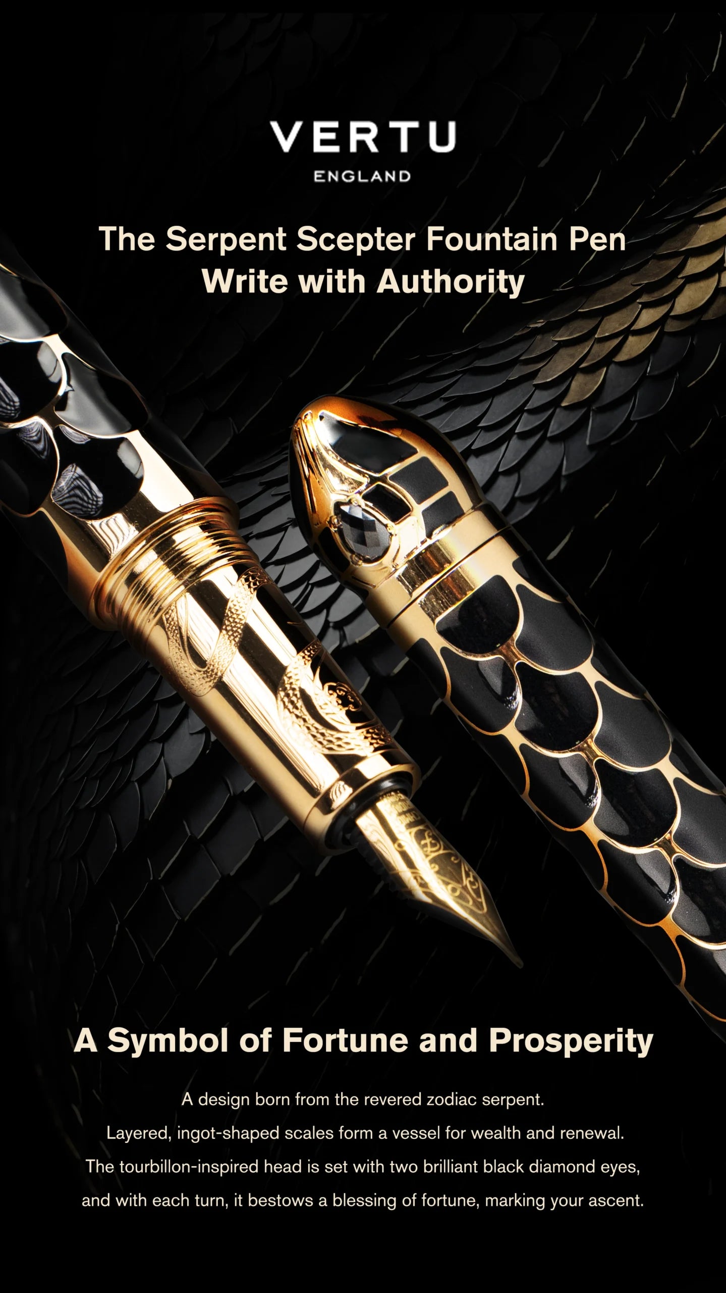 Vertu Serpent Scepter — Luxury Fountain Pen