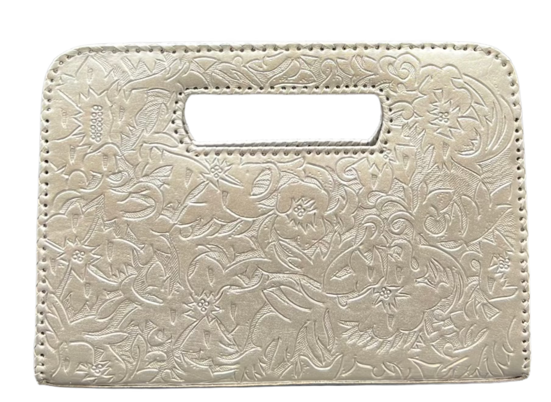 The Claire| Hand-Tooled Leather Statement Clutch