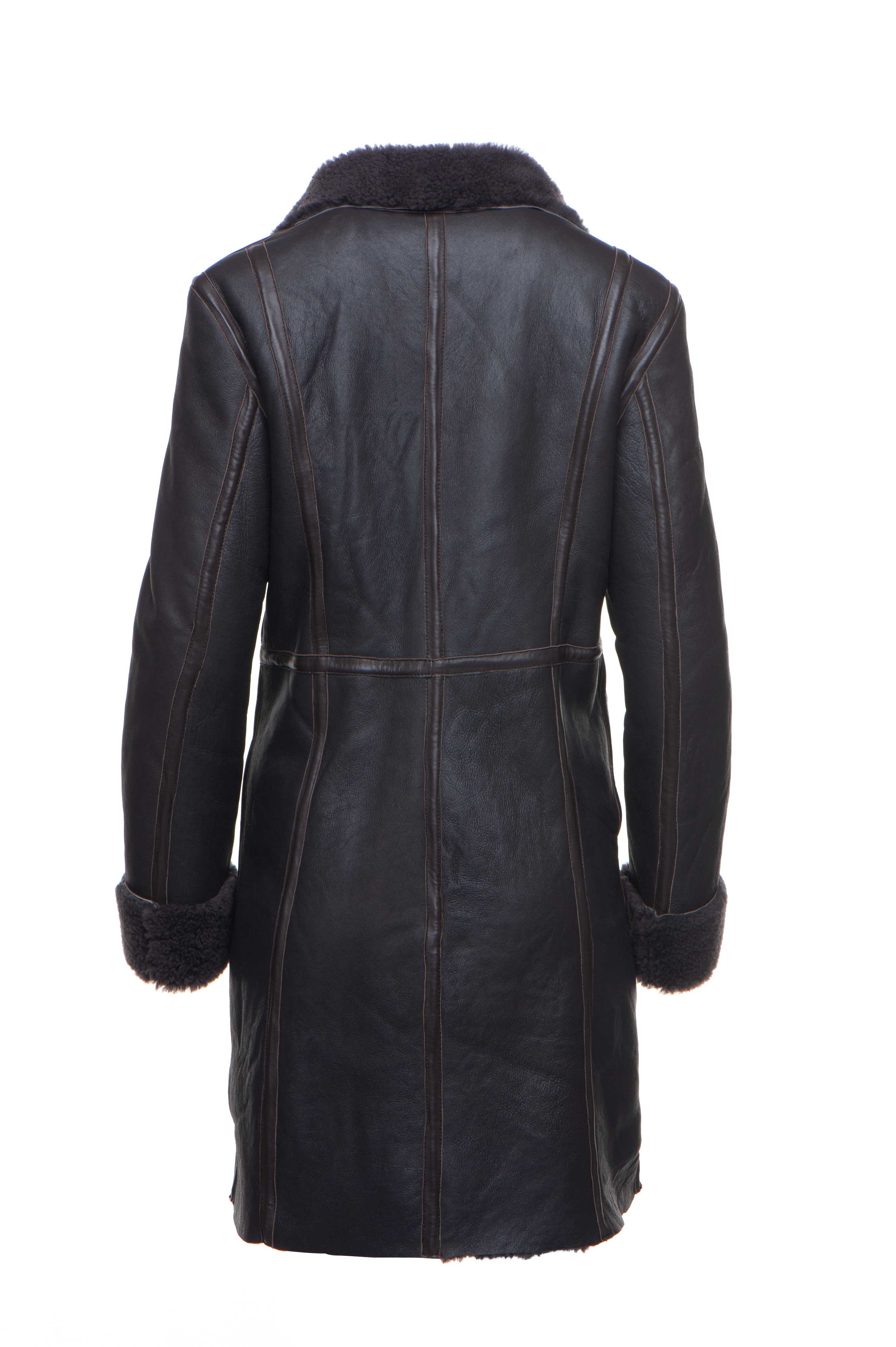 Women’s Shaunnas Buttoned 3/4 Length Shearling Coat