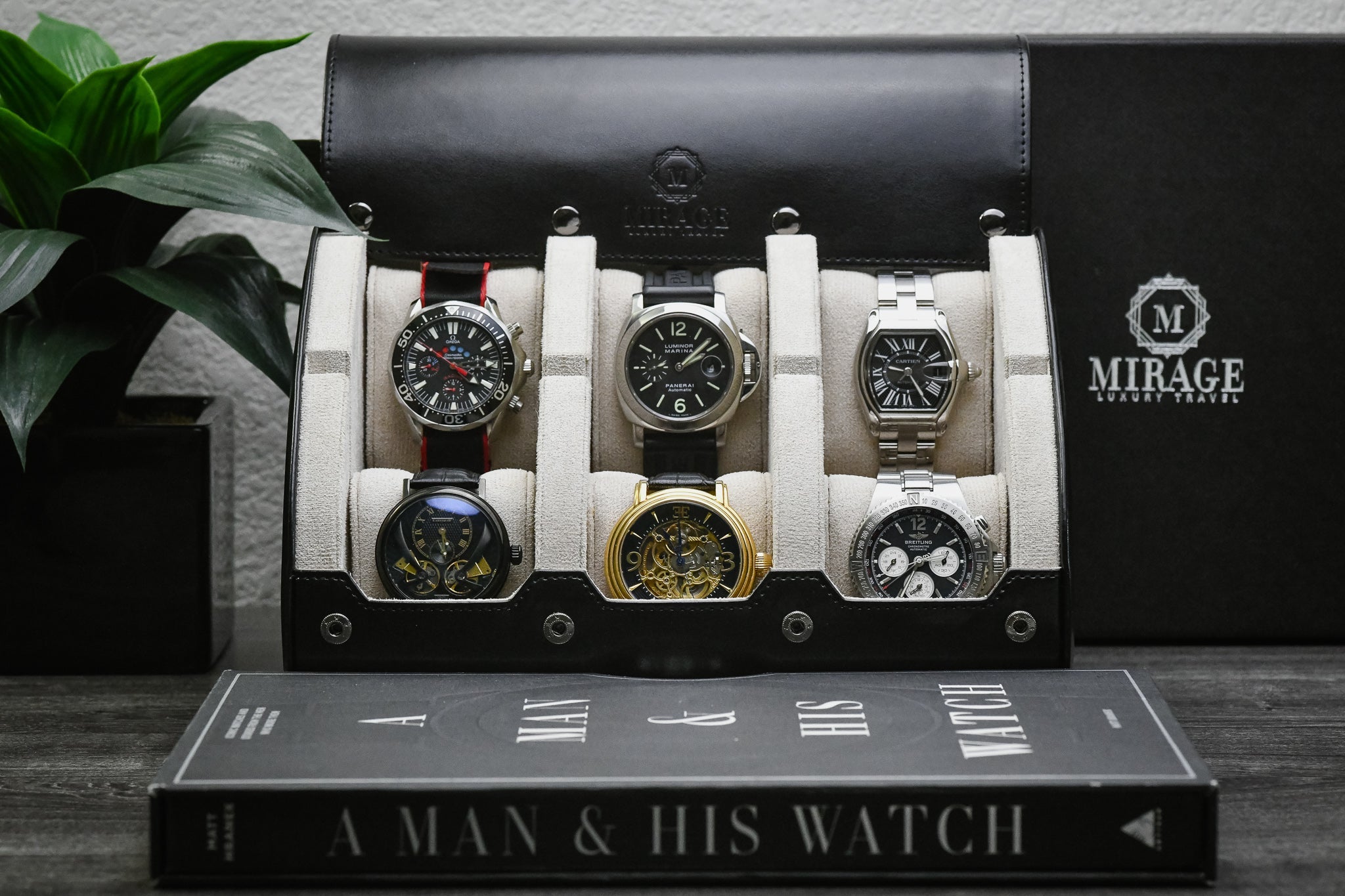6 Watch Case - Jade Black (Ivory White)
