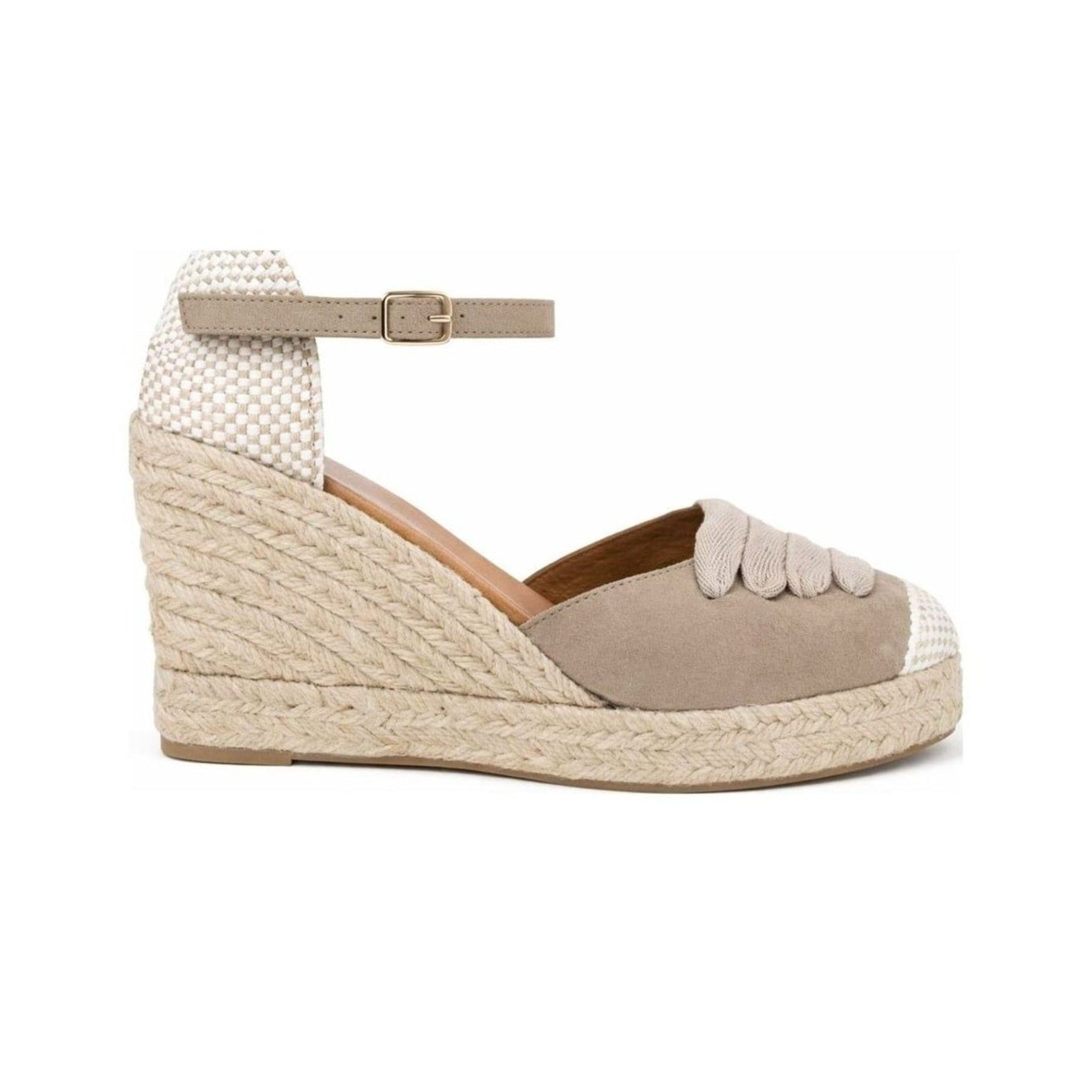 Jimena High Strap Taupe Laced
