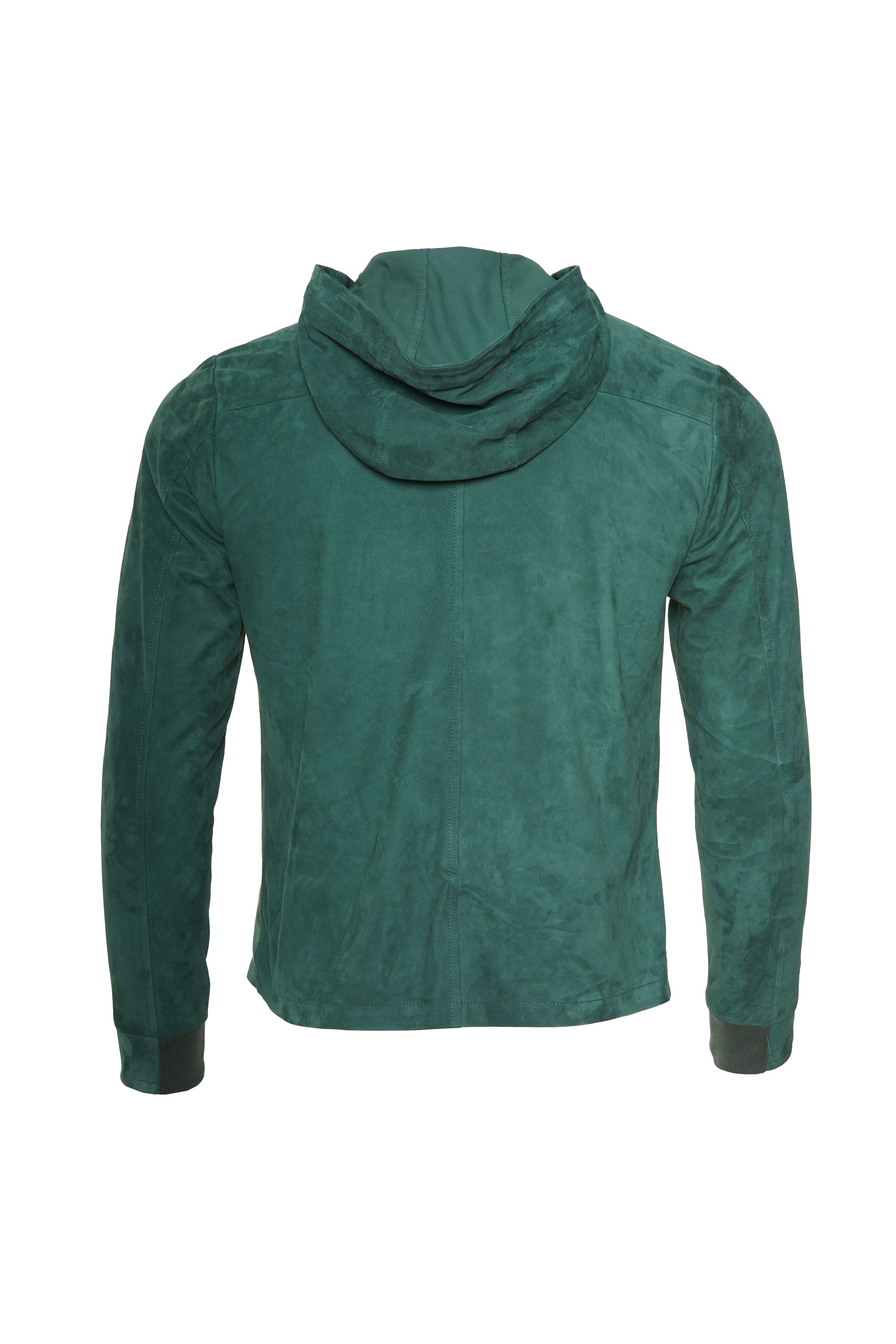 Kired Olek 1 Solid Suede Hooded Zip-Up Light-Jacket