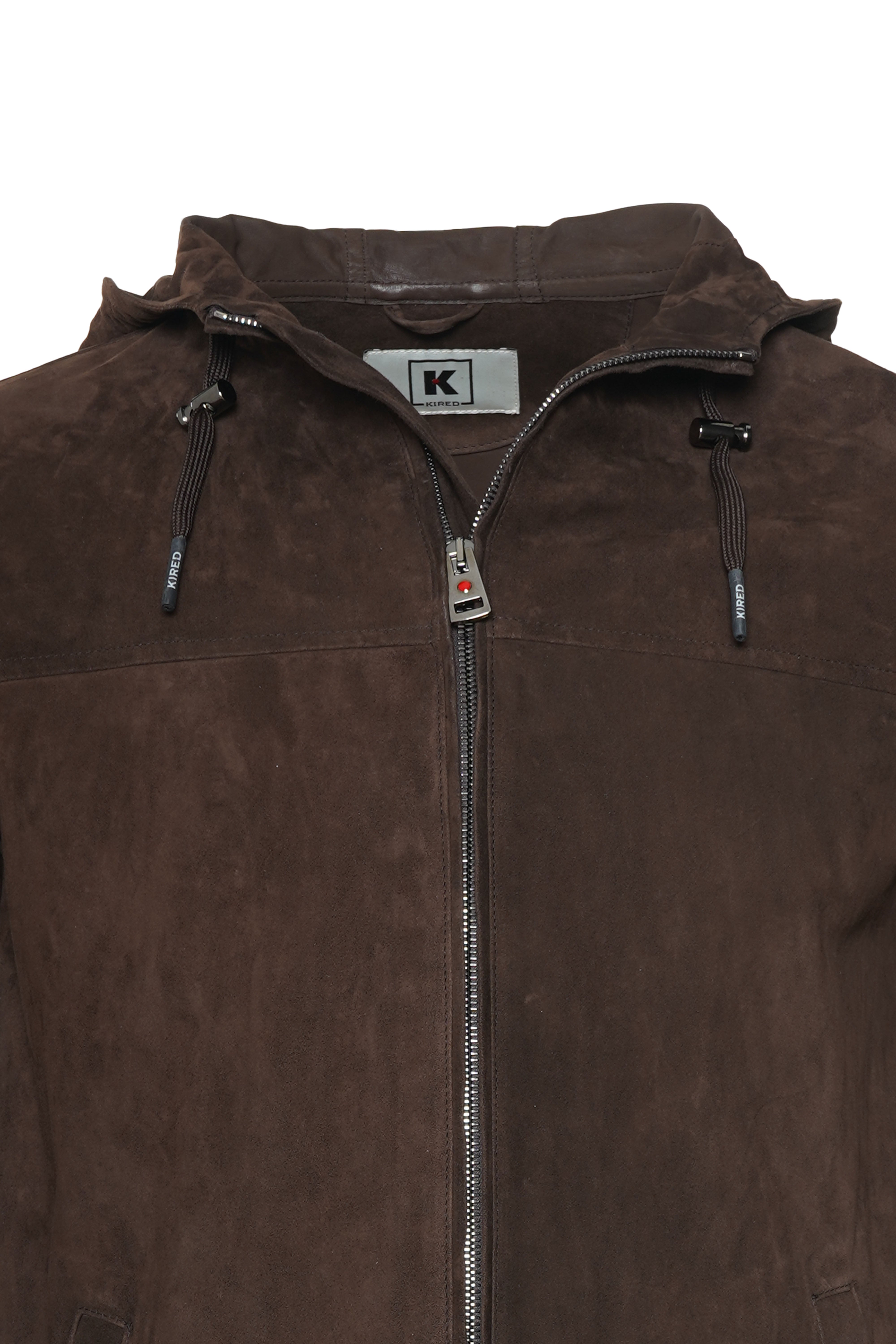 Kired Olek 1 Solid Suede Hooded Zip-Up Light-Jacket