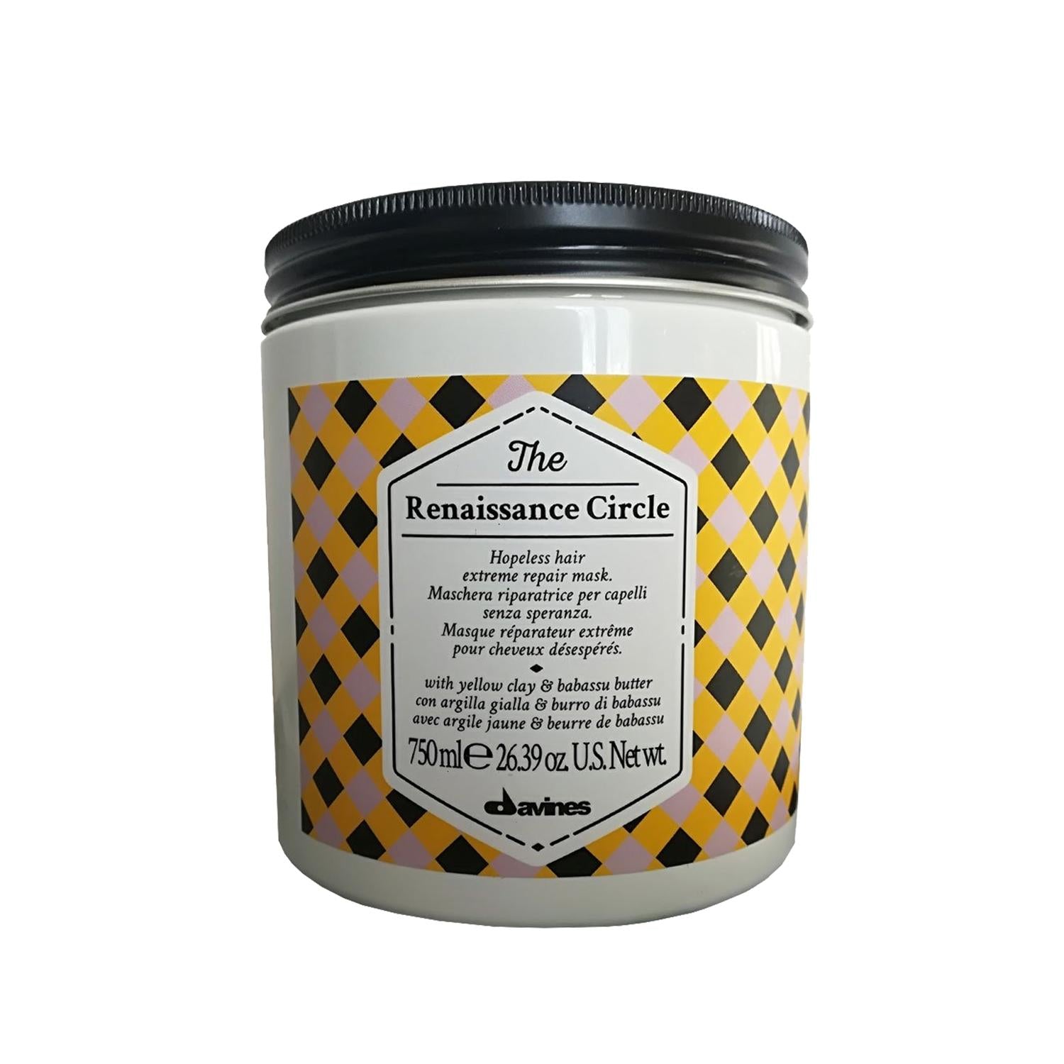 Davines The Renaissance Circle Hair Repair Mask for Damaged Hair - 25.36 fl oz Nourishing Treatment