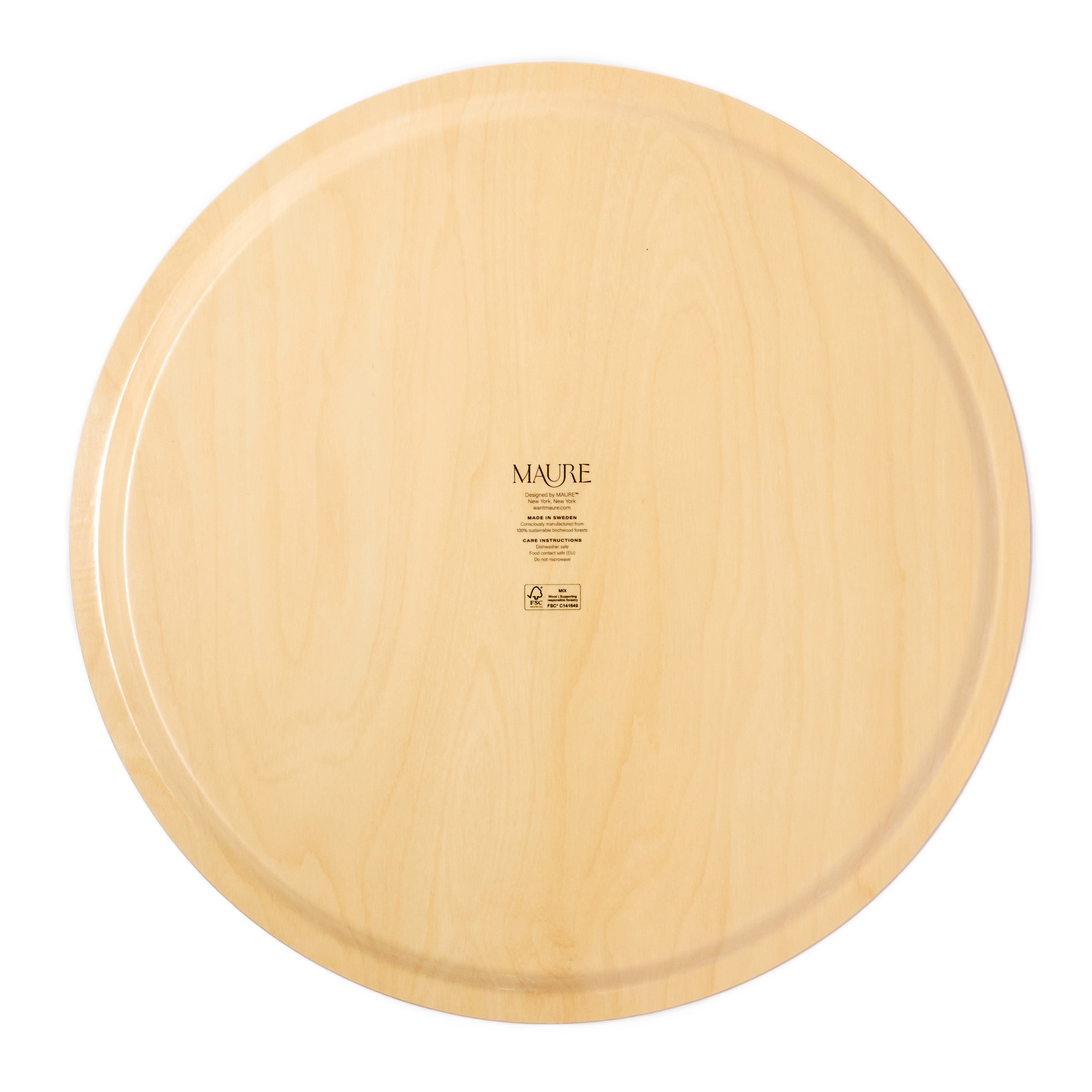 Dandelions Birchwood Decorative Tray - Round - Large