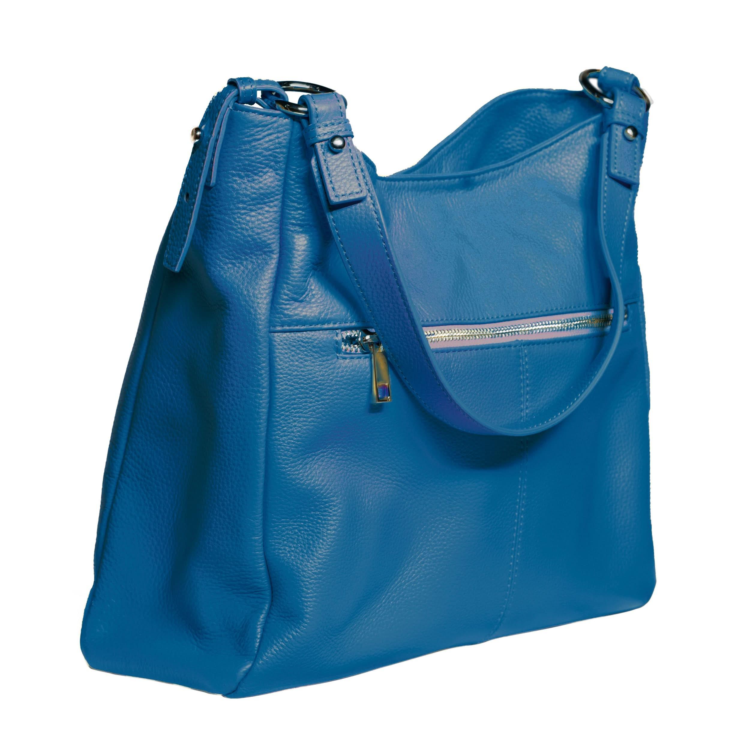 Sophia Large Full-Grain Leather Hobo Crossbody Bag for Women