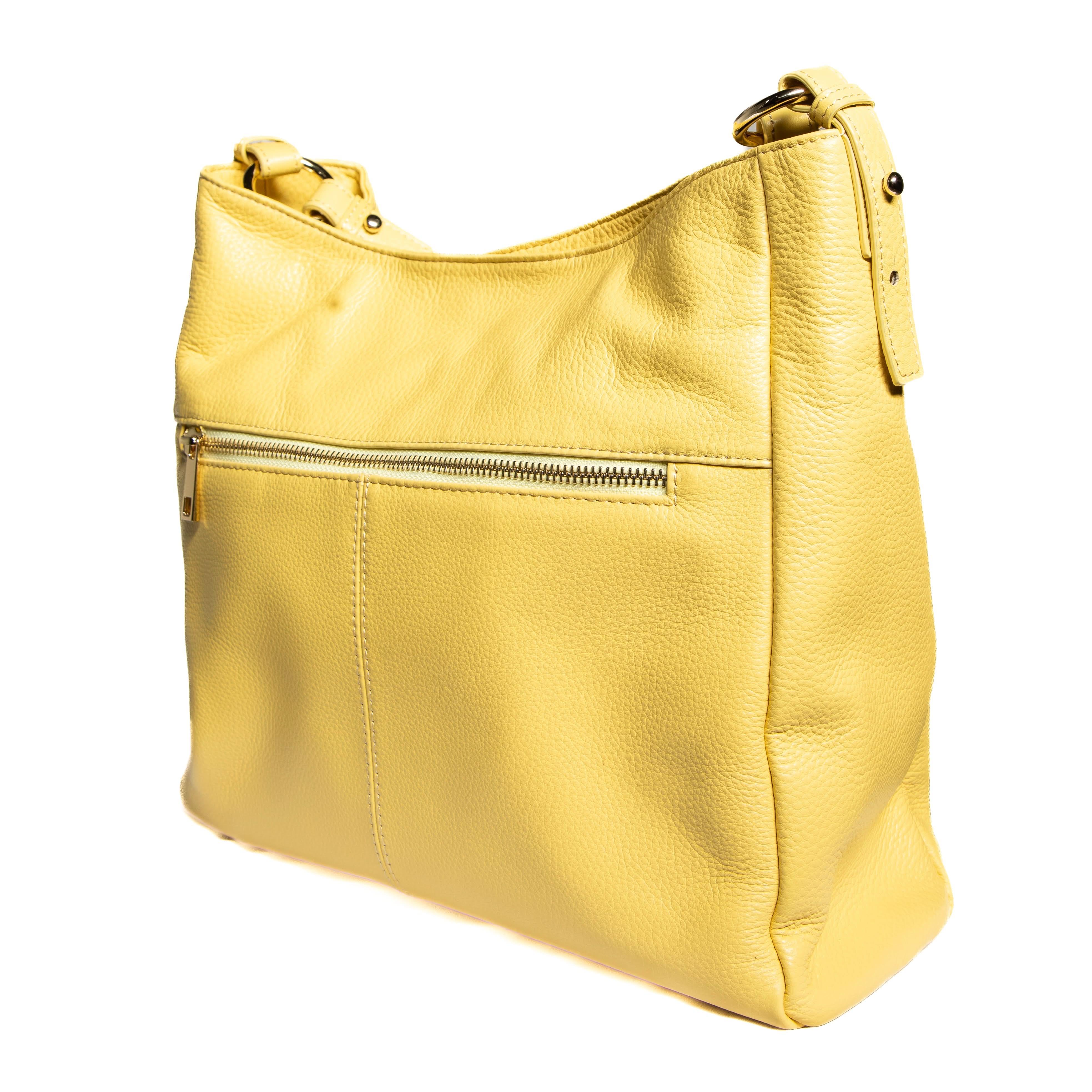Sophia Large Full-Grain Leather Hobo Crossbody Bag for Women