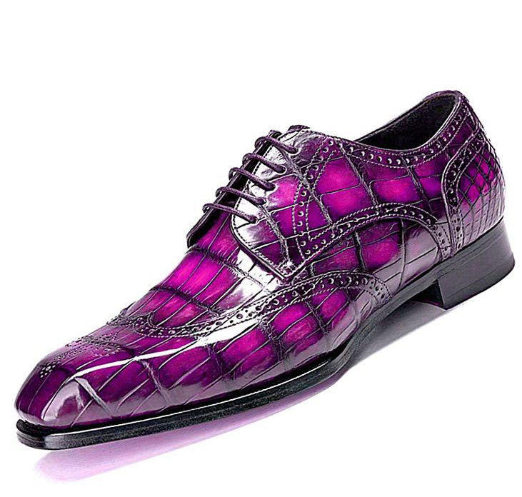 Maurice Lexington Alligator Lace-Up Oxford - Pink