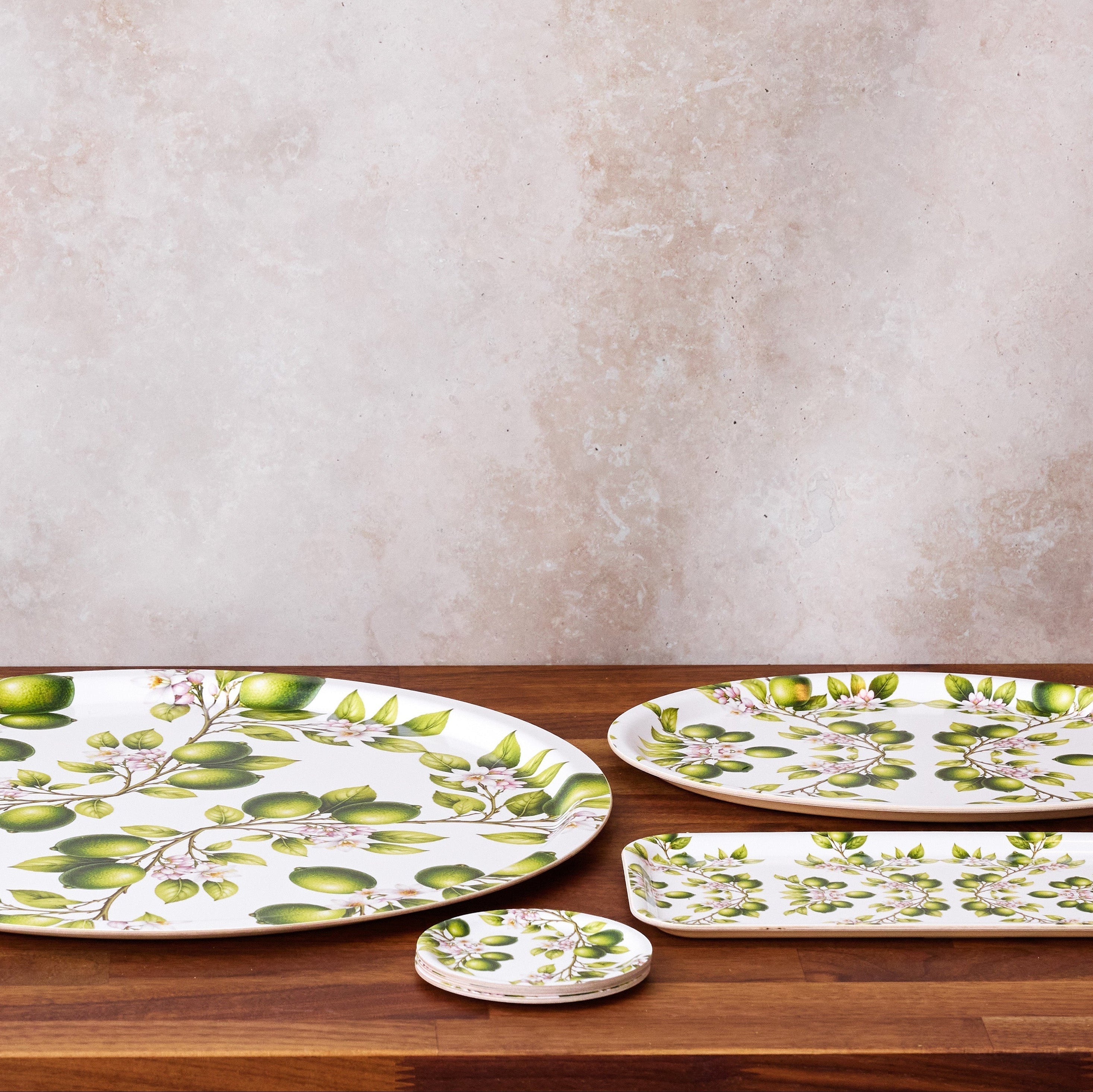 Lime Grove Birchwood Tray - Min Round - Set of 2