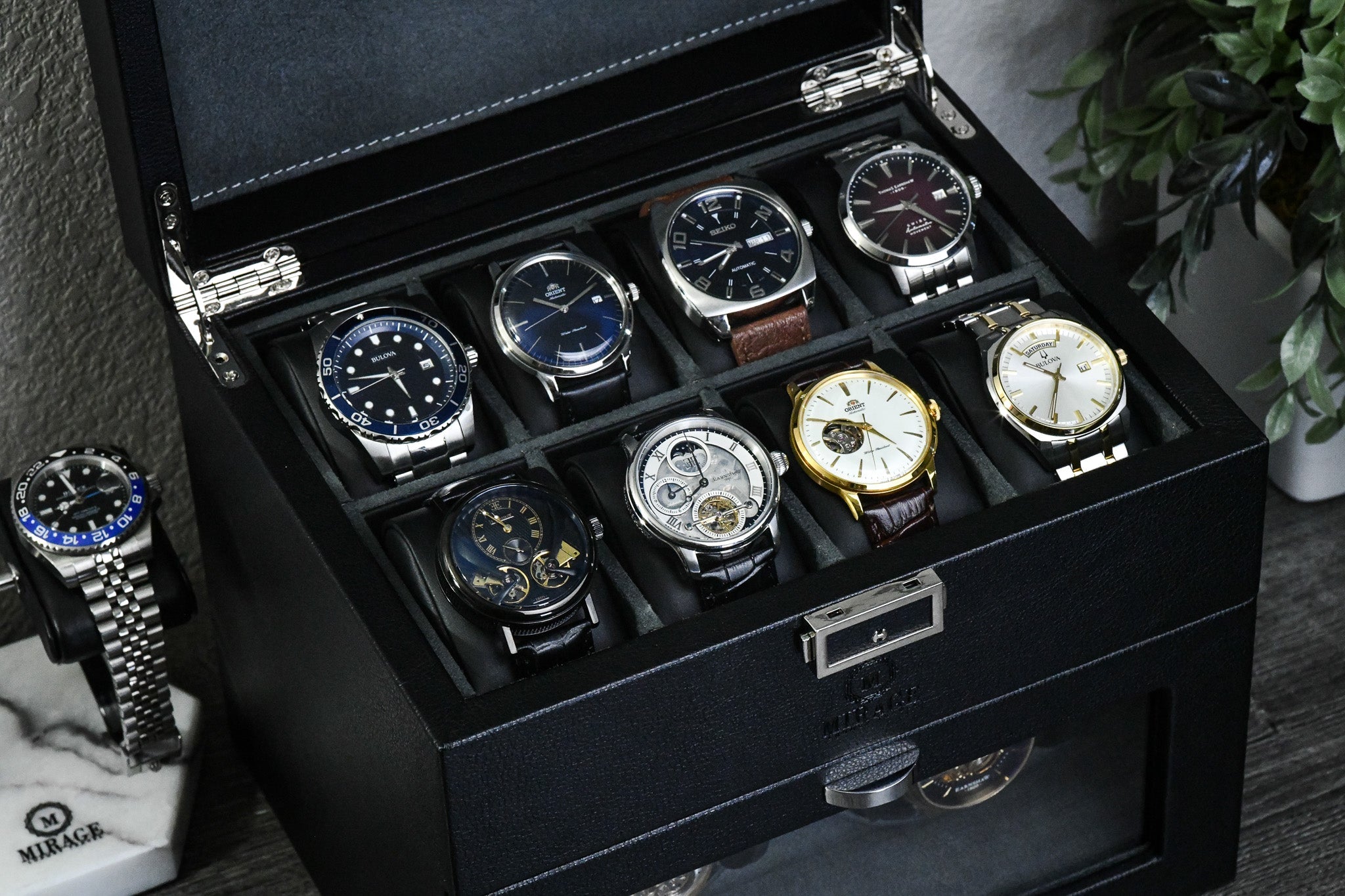 Luxury Watch Winder Box - Ebony Black
