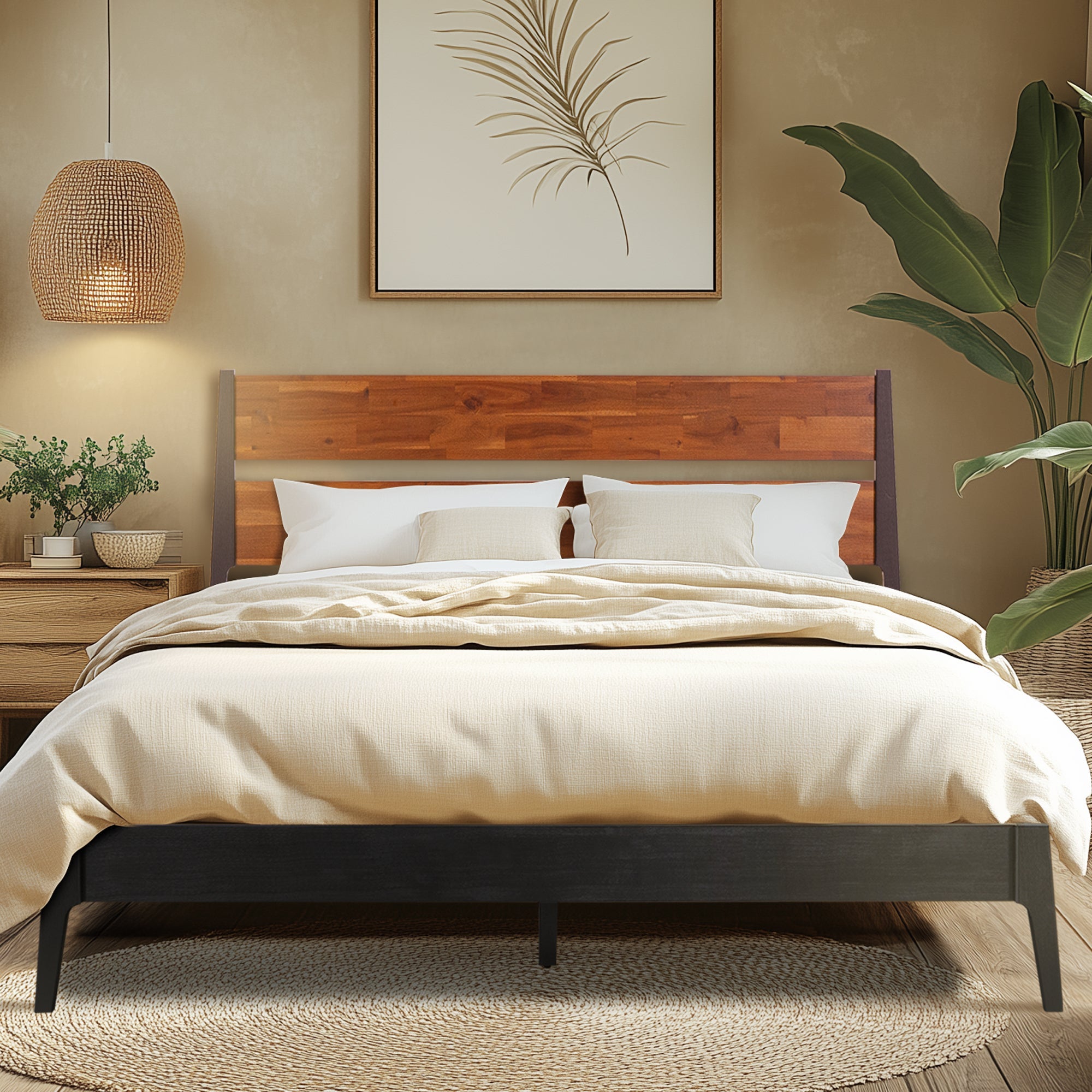 Callisto Solid Wood Bed Frame