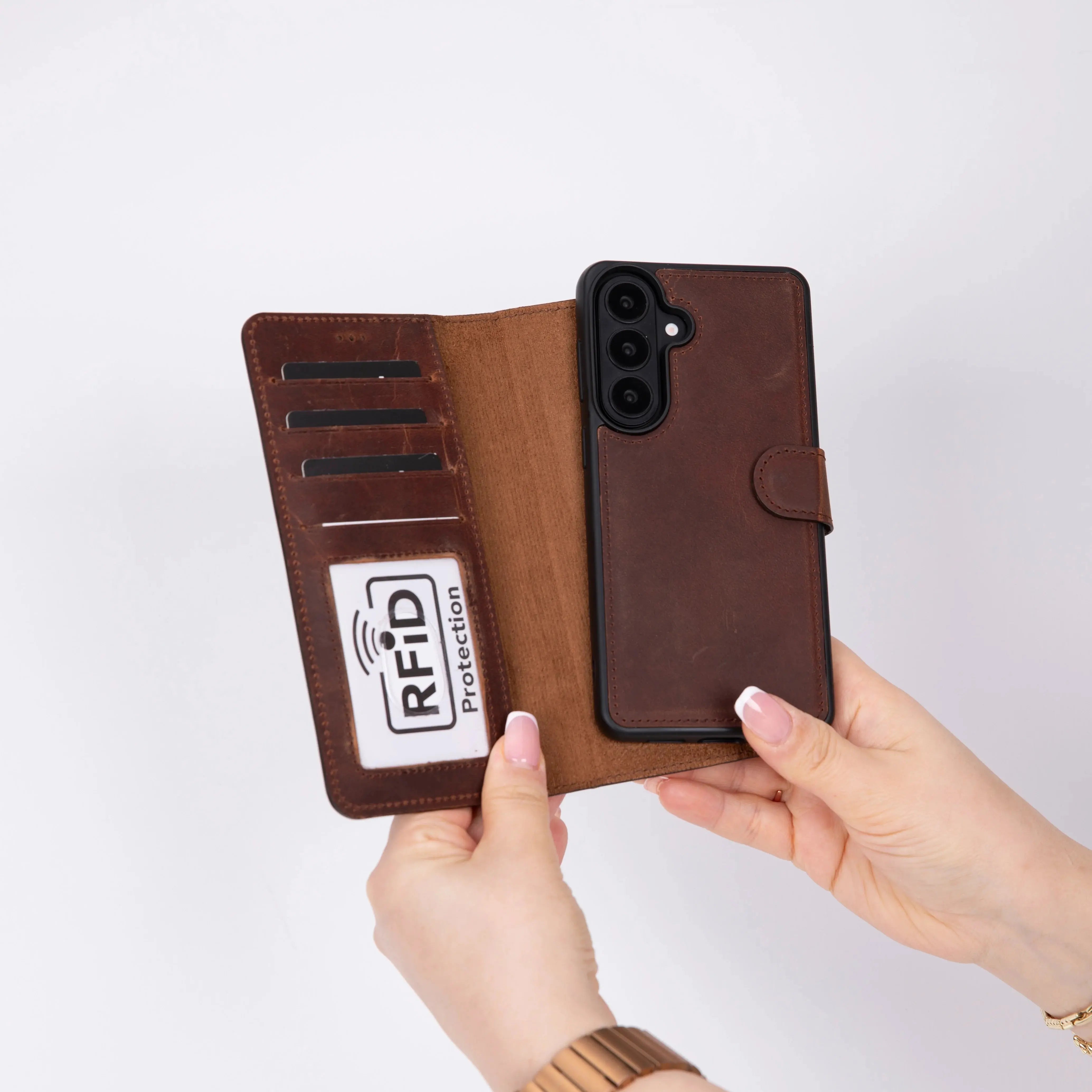 Samsung Galaxy S26 Plus Leather Wallet Case Detachable RFID – Magic