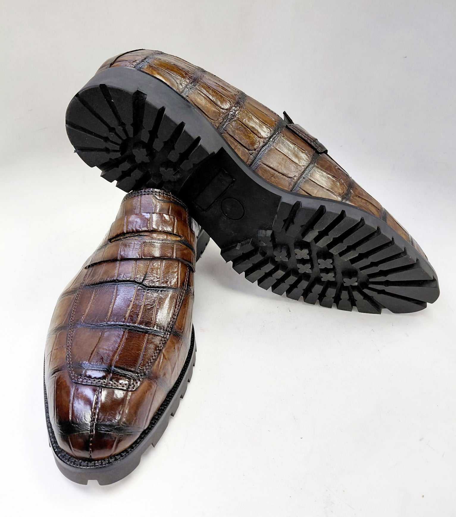 Maurice Carolina Custom Made Alligator Loafer - Brown