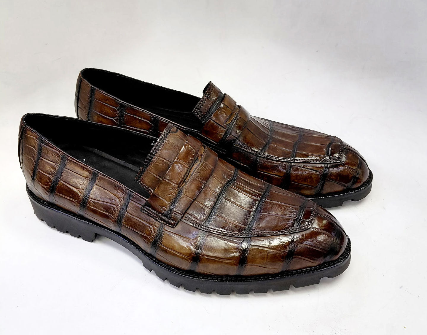 Maurice Carolina Custom Made Alligator Loafer - Brown